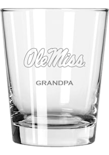 Ole Miss Rebels Grandpa 15oz Rock Glass - White