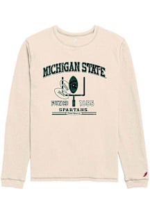 Mens White Michigan State Spartans Spartans Football Crew Sweatshirt
