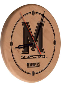 Brown Maryland Terrapins Laser Engraved Wall Clock