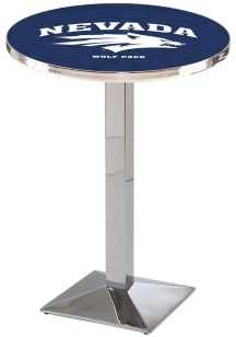 Nevada Wolf Pack Chrome Square Base Pub Table