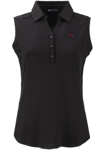 Cutter and Buck Arkansas Razorbacks Womens Black Forge Eco Polo Shirt