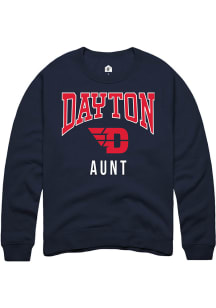 Rally Dayton Flyers Mens Navy Blue Aunt Long Sleeve Crew Sweatshirt