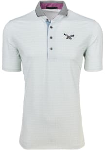 Greyson Philadelphia Eagles Mens Green Monogram Short Sleeve Fashion Polo