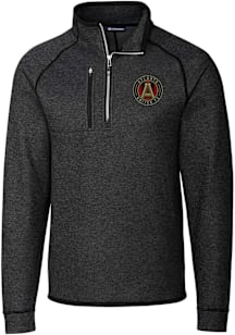 Cutter and Buck Atlanta United FC Mens Charcoal Mainsail Big and Tall Qtr Zip
