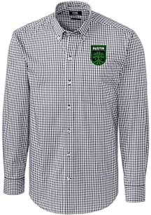 Cutter and Buck Austin FC Mens Charcoal Easy Care Stretch Big and Tall Dress Shirt