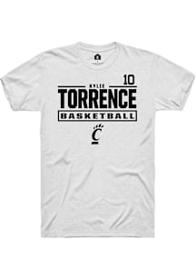 Kylie Torrence Cincinnati Bearcats White NIL Stacked Box Short Sleeve Player T Shirt