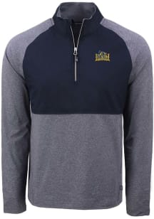 Mens Drexel Dragons Navy Blue Cutter and Buck Adapt Eco Hybrid Qtr Zip Pullover