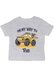 Infant Pitt Panthers Grey Vive La Fete On My Way Short Sleeve T-Shirt
