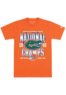 Homefield Florida Gators Orange Football 2008 National Champions Short Sleeve Fashion T Shirt