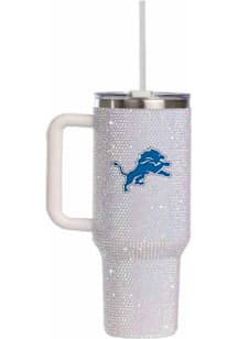 Detroit Lions 34oz White Bling Stainless Steel Tumbler - White