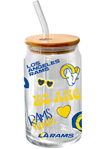 Los Angeles Rams Loco Glass Tumbler Pint Glass - White