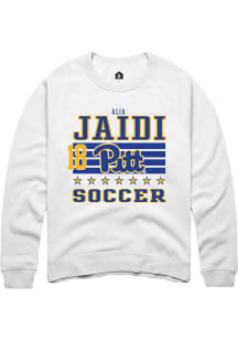 Alia Jaidi Rally Mens White Pitt Panthers NIL Striped Player Crew