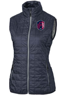 Cutter and Buck St Louis City SC Womens Grey Rainier PrimaLoft Vest