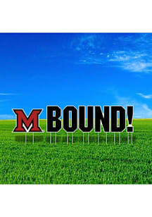Miami RedHawks Large Bound Yard Sign - Black