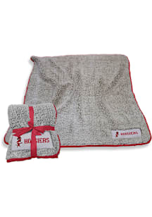 Indiana Hoosiers Crimson Logo Brands Vintage Frosty Fleece Blanket