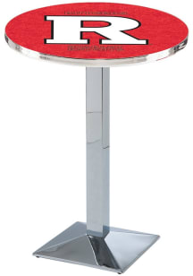 Rutgers Scarlet Knights Chrome Square Base Pub Table