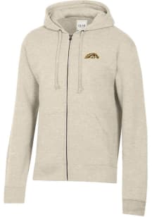 Mens Western Michigan Broncos Oatmeal Gear for Sports Big Cotton Long Sleeve Full Zip Jacket