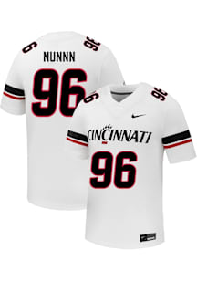 Nathan Nunnn Nike Mens White Cincinnati Bearcats Football NIL Name And Number Football Jersey