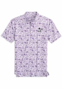 Johnnie O K-State Wildcats Youth Purple Tailgater 2.0 All Over Print Short Sleeve Polo Shirt