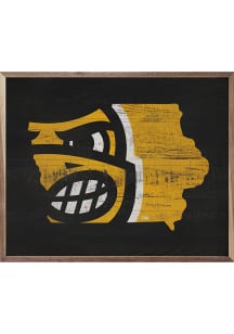 Iowa Hawkeyes 10x8 Sign - Black