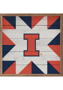 Blue Illinois Fighting Illini 16x16 Sign