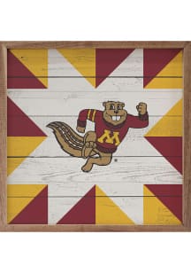 Maroon Minnesota Golden Gophers 12x12 Design Sign