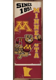 Maroon Minnesota Golden Gophers 8x24 Sign