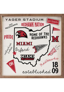 Miami RedHawks 12x12 Design Sign