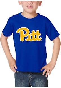 Pitt Panthers Toddler Blue Primary Logo Short Sleeve T-Shirt