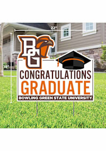 Bowling Green Falcons Grad Yard Sign - White