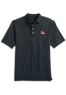 Johnnie O Cleveland Browns Mens Black Coastal Brownie Short Sleeve Fashion Polo