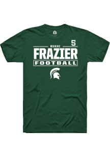 Makhi Frazier Green Michigan State Spartans NIL Stacked Box Short Sleeve T Shirt