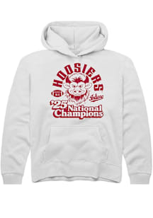 Summit Sportswear Indiana Hoosiers Youth White Vintage 2025 National Champions Long Sleeve Hoodie