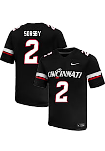 Brendan Sorsby  Nike Cincinnati Bearcats Black Football NIL Name And Number Football Jersey