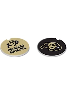 Colorado Buffaloes 2Pk Car Coaster - Silver