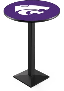 Black K-State Wildcats Square Base Pub Table
