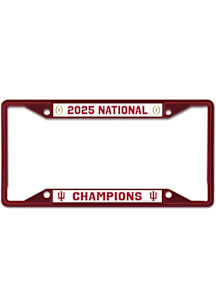 Indiana Hoosiers 2025 College Football Champions Metallic License Plate Frame - Crimson