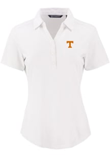 Cutter and Buck Tennessee Volunteers Womens White Forge Eco Polo Short Sleeve Polo Shirt