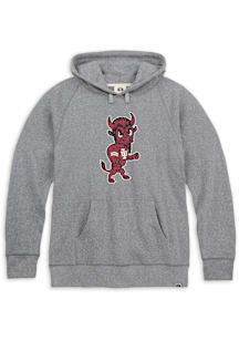 Rally Indiana Hoosiers Mens Grey Triblend Vintage Logo Fashion Hood