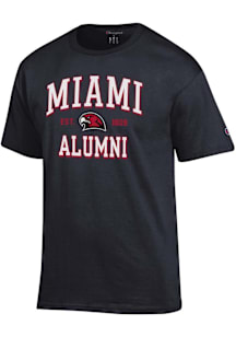 Champion Miami RedHawks Black Est Alumni Jersey Short Sleeve T Shirt
