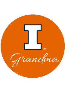 Orange Illinois Fighting Illini 3&quot; Grandma Button