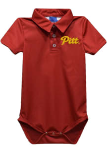 Vive La Fete Pitt State Gorillas Baby Crimson Team Short Sleeve One Piece Polo