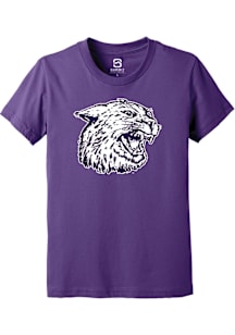 Youth K-State Wildcats Purple Summit Sportswear Vintage Cat Short Sleeve T-Shirt
