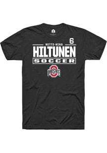 Nette-Nina Hiltunen Rally Mens Black Ohio State Buckeyes NIL Stacked Box Player T Shirt