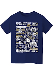 Vive La Fete Georgia Southern Eagles Youth Navy Blue Impressions Short Sleeve T-Shirt