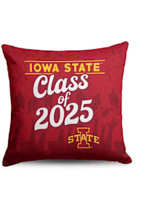 Iowa State Cyclones Class of 2025 18x18 Throw Pillow - Cardinal