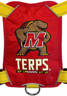 Red Maryland Terrapins Team Logo Harness Pet Collar
