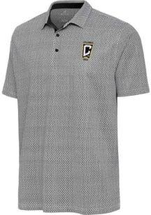 Antigua Columbus Crew Mens White Intersect Short Sleeve Polo