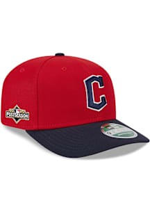 New Era Cleveland Guardians 2025 Home Post Season Side Patch 9SEVENTY Stretch Snap Adjustable Hat..