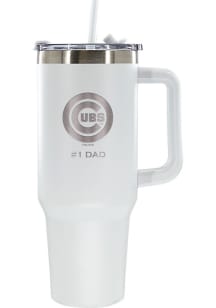 Chicago Cubs Dad 40oz Stainless Steel Tumbler - White
